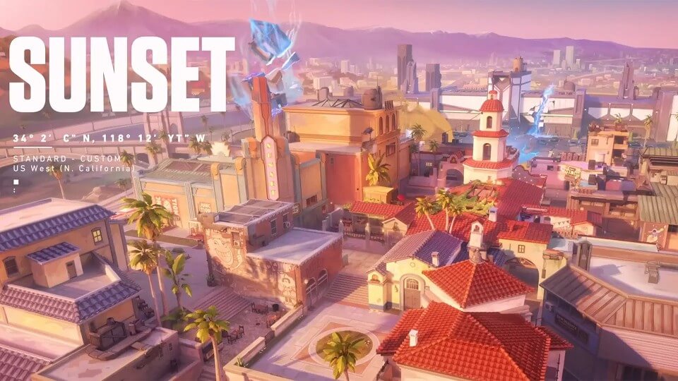 Riot Games reveals details of “Sunset,” the new map for VALORANT