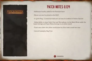 patch notes