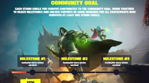 Fortnite Community Goals Milestone progress