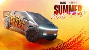 Rocket League Cybertruck Summer Road Trip 1024x576