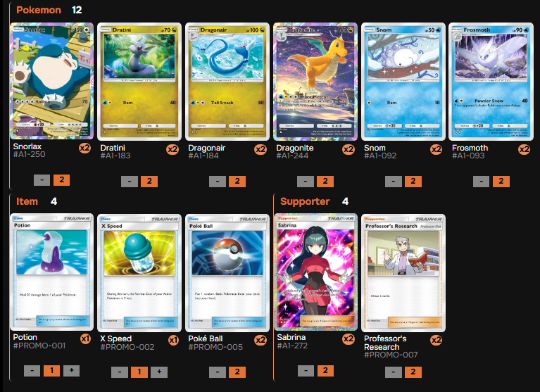 Snorlax-Frosmoth Deck: Versatile and Balanced