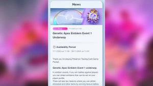 Pokemon TCG Pocket Genetic Apex Emblem Event 1 overview