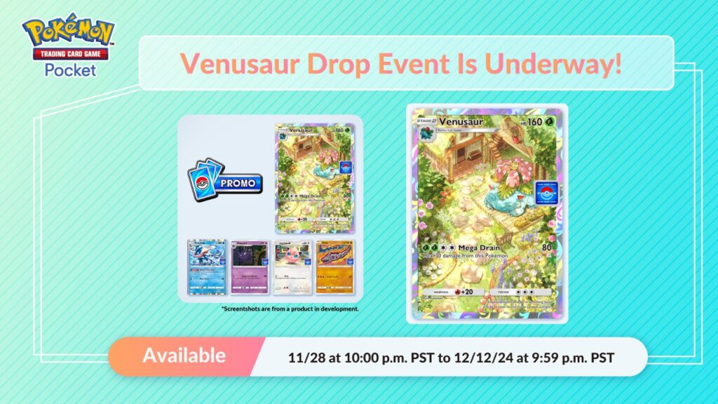 Pokemon TCG Pocket Venusaur Drop Event 1024x576