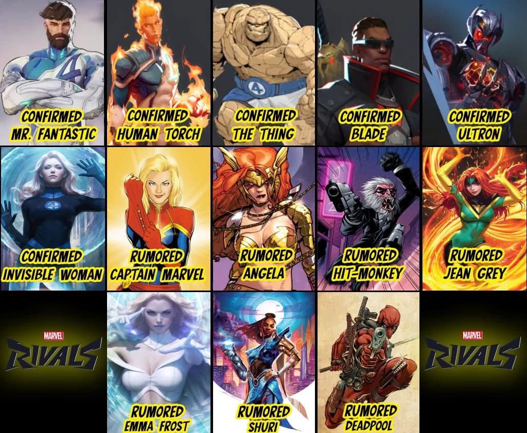 Marvel Rivals leaked characters