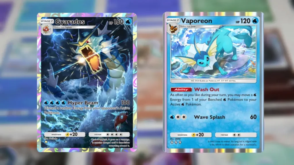 Pokemon TCG Pocket Gyarados ex and Vaporeon deck header