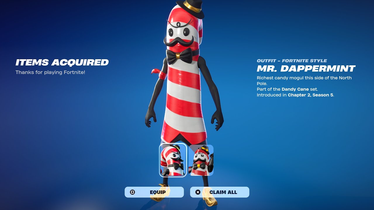 Fortnite: How to Get the Mr. Dappermint Skin Completely for Free