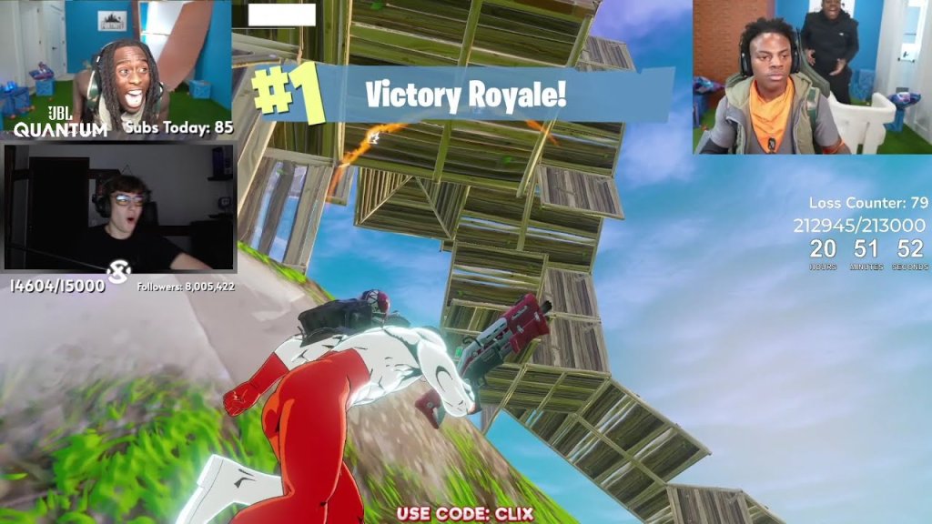 Kai Cenat and IShowSpeed Achieve Victory Royale After 80 Attempts in Fortnite OG