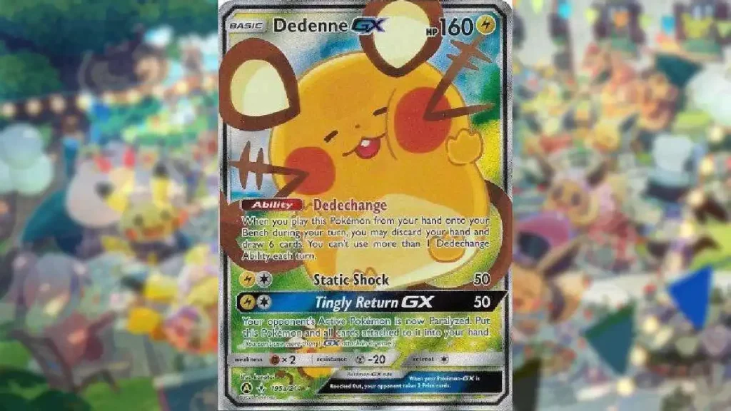 Dedenne Pokemon Card full artwork