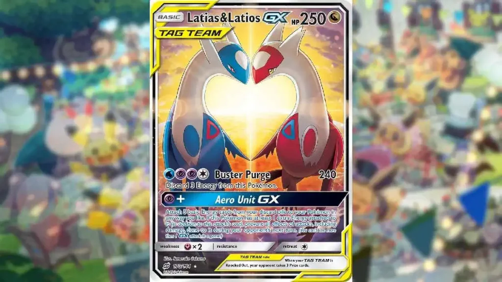 Pokemon Latias and Latios Team Up Trading Card