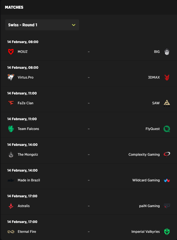 Cluj Napoca R1 Matches