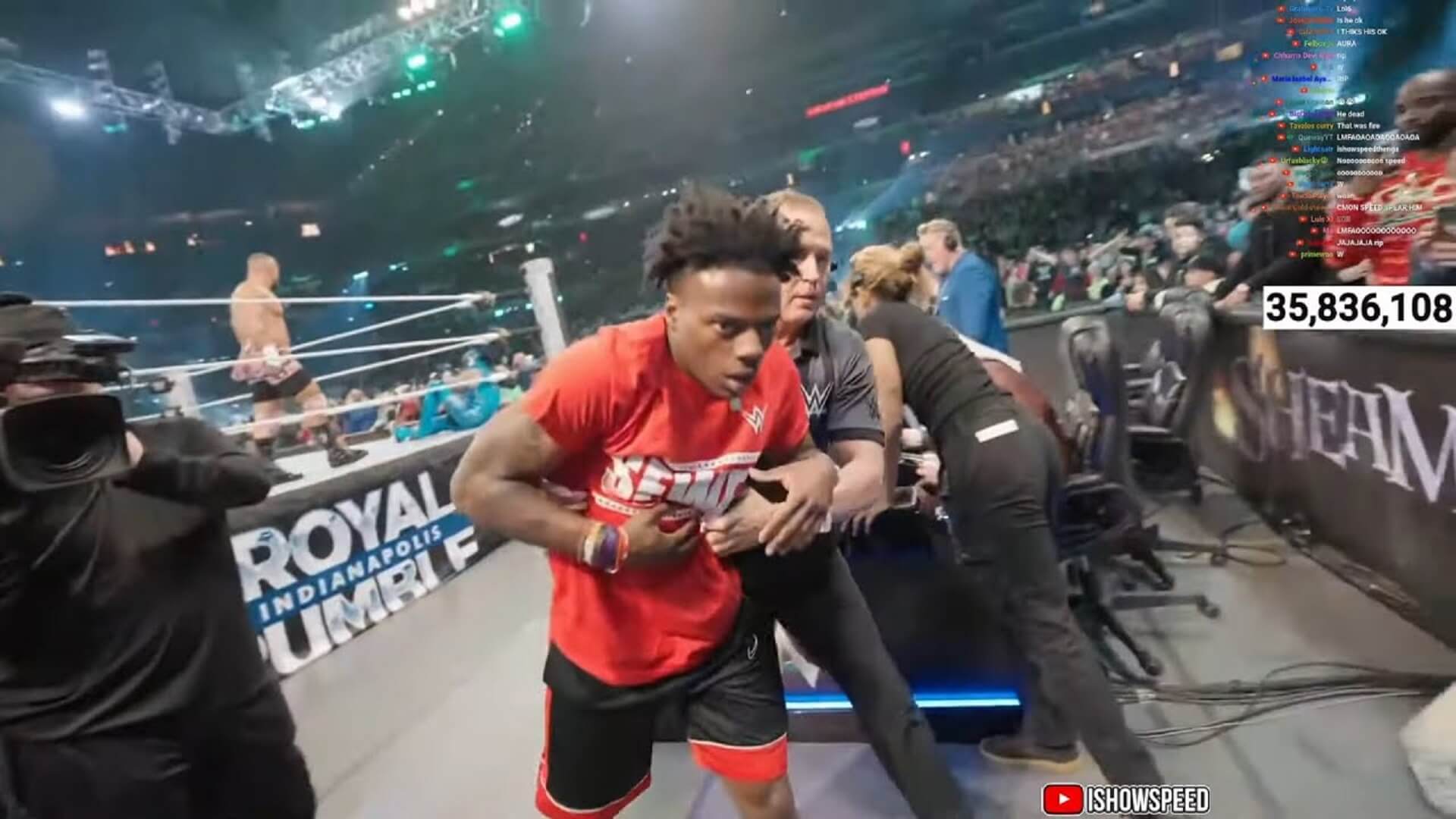 IShowSpeed Gets Slammed and Humiliated at WWE Royal Rumble