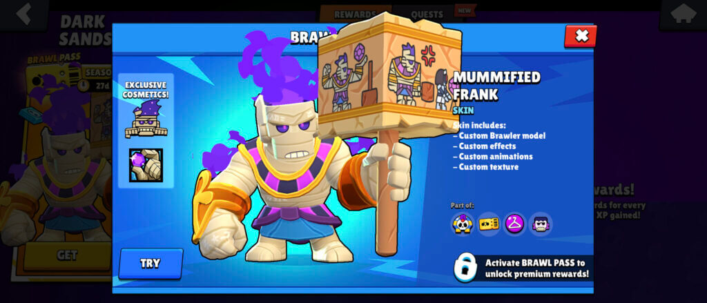 Brawl Stars Dark Sands Mummified Frank 1024x439