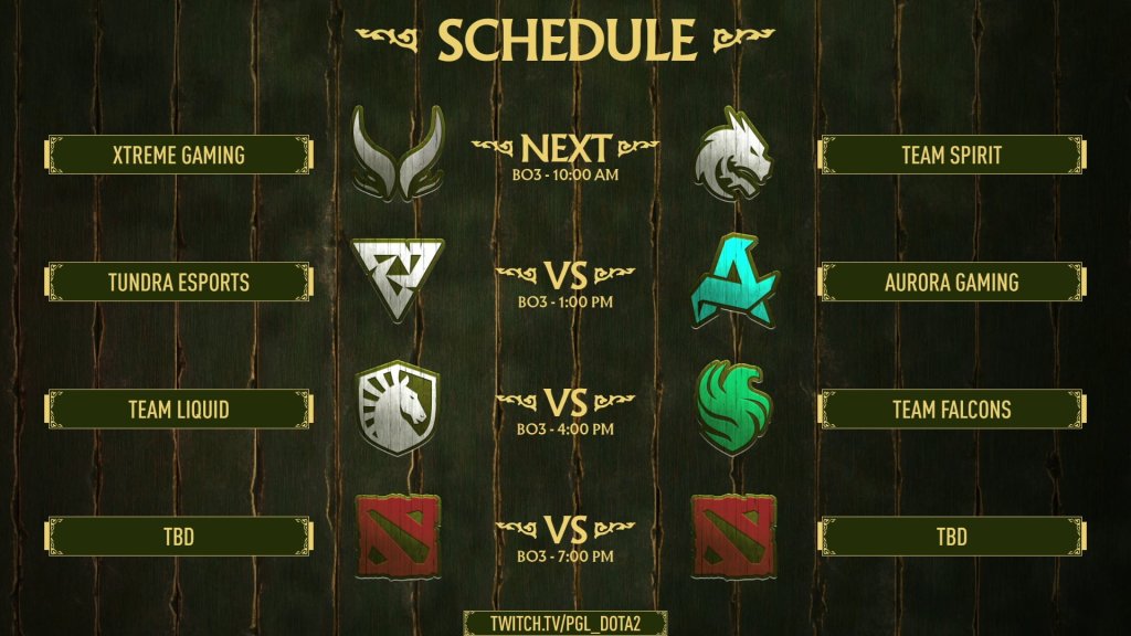 PGL Schedule